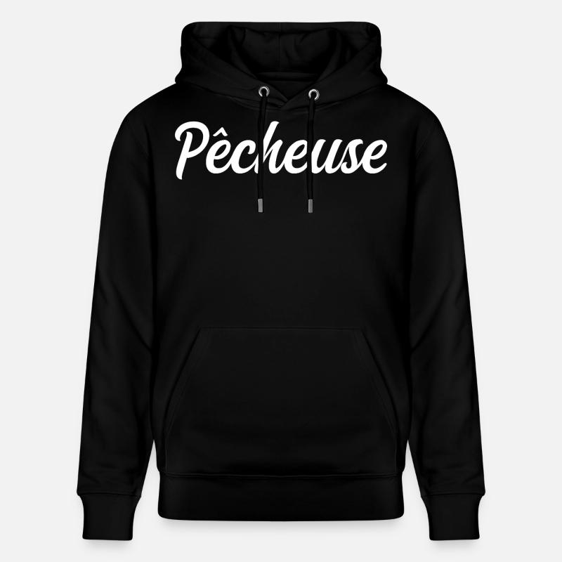Pêcheuse Passionnée Pêche Eau Canne Poisson - Sweat à capuche bio CRUISER Stanley/Stella Unisexe - noir