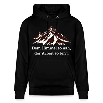 Berge Wandern - Stanley/Stella Unisex Bio-Hoodie CRUISER  - Schwarz - Vorne - Alina (178cm) & Michal (187cm)