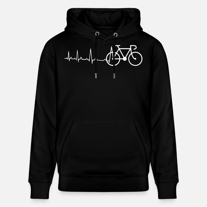 Vélo de route Heartbeat - Sweat à capuche bio CRUISER Stanley/Stella Unisexe - noir