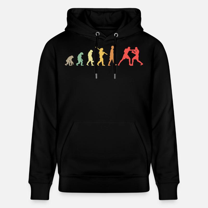 Boxing Evolution Boxing Development Retro - Stanley/Stella CRUISER Unisex Organic Hoodie - black