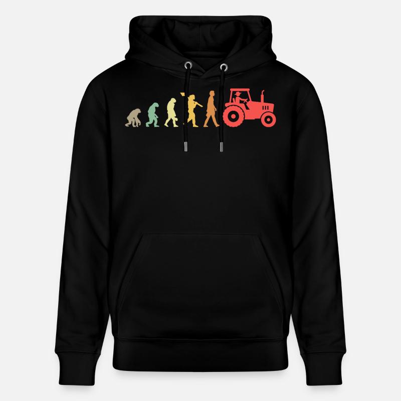 Tracteur Evolution _ Farmer - Sweat à capuche bio CRUISER Stanley/Stella Unisexe - noir