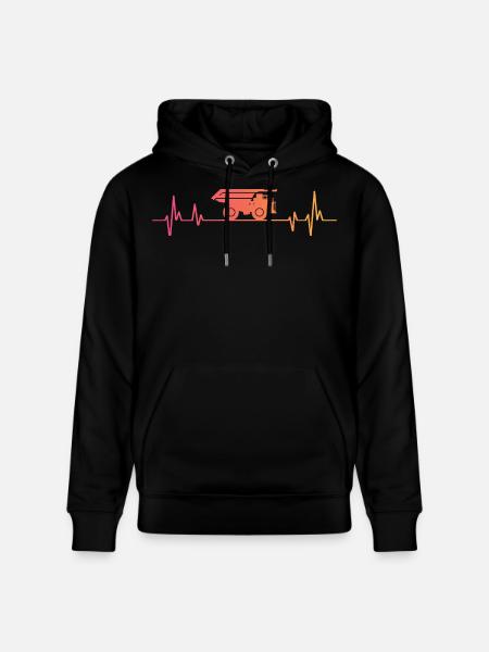 Sunset Dumper Herzschlag-LKW - Stanley/Stella Unisex Bio-Hoodie CRUISER - Schwarz