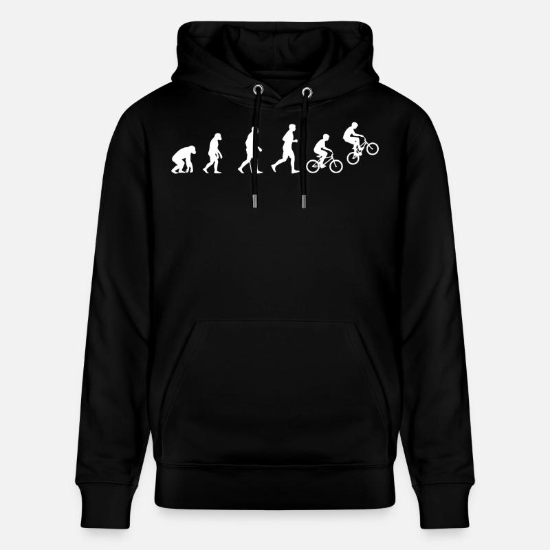 Évolution du BMX Action Cycling - Sweat à capuche bio CRUISER Stanley/Stella Unisexe - noir