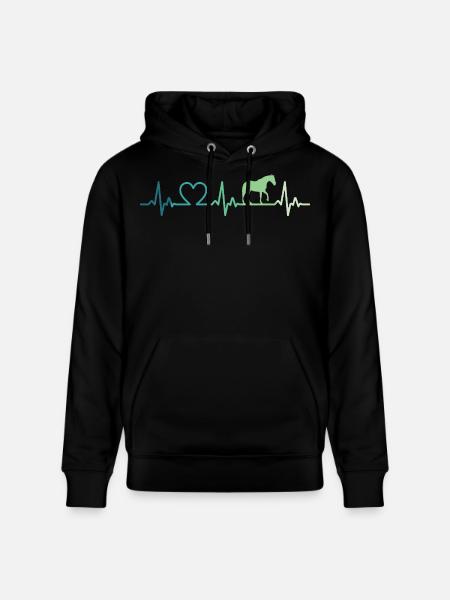 Mein Pferd, Herzschlag, Pferde, - Stanley/Stella Unisex Bio-Hoodie CRUISER  - Schwarz