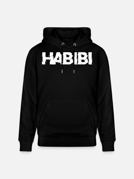 Habibi lettering - Stanley/Stella CRUISER Unisex Organic Hoodie - black