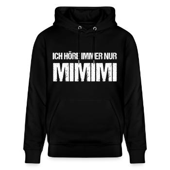 Ich höre nur Mimimi - Stanley/Stella Unisex Bio-Hoodie CRUISER  - Schwarz - Vorne - Alina (178cm) & Michal (187cm)