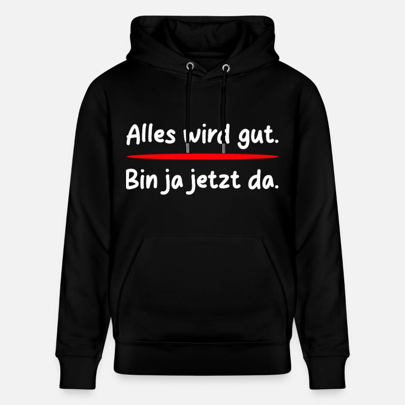 Bin ja da - Stanley/Stella Unisex Bio-Hoodie CRUISER  - Schwarz