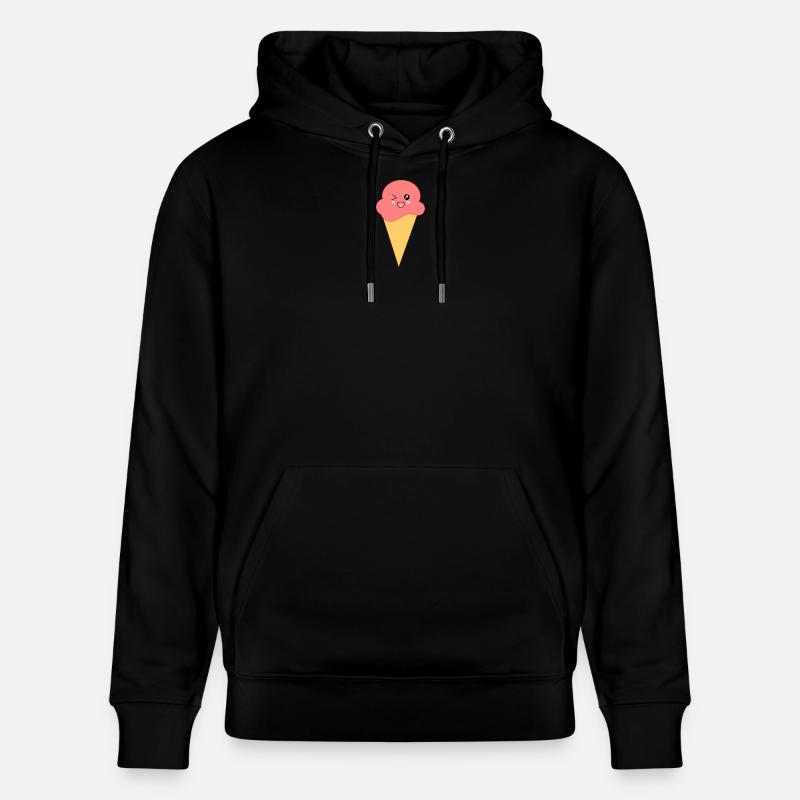 Eis Eiscreme Erdbeereis - Stanley/Stella Unisex Bio-Hoodie CRUISER  - Schwarz