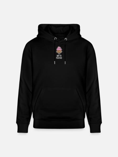Funny Cupcake Sayings Shut the fucupcake fuck up - Stanley/Stella CRUISER Unisex Organic Hoodie - black