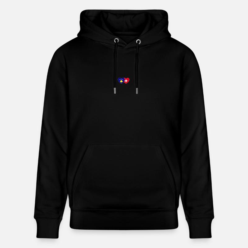 Drapeau suisse du Kosovo - Sweat à capuche bio CRUISER Stanley/Stella Unisexe - noir