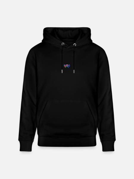 Tunisia Australia Flag Heart - Stanley/Stella CRUISER Unisex Organic Hoodie - black