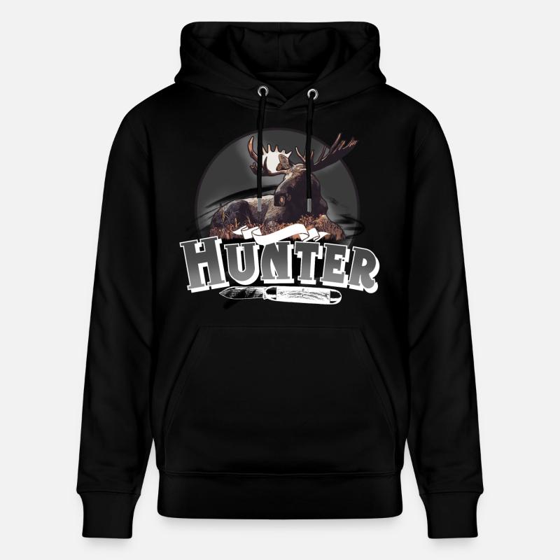 Chasseur chasseur chasse - Sweat à capuche bio CRUISER Stanley/Stella Unisexe - noir
