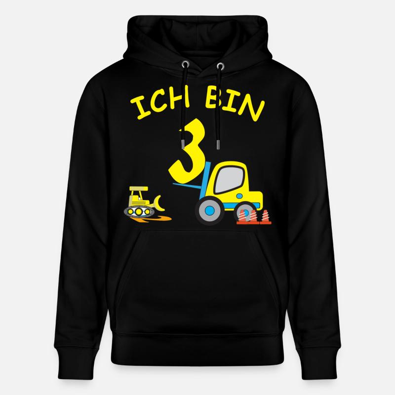 Ich bin 3 - Stanley/Stella Unisex Bio-Hoodie CRUISER  - Schwarz