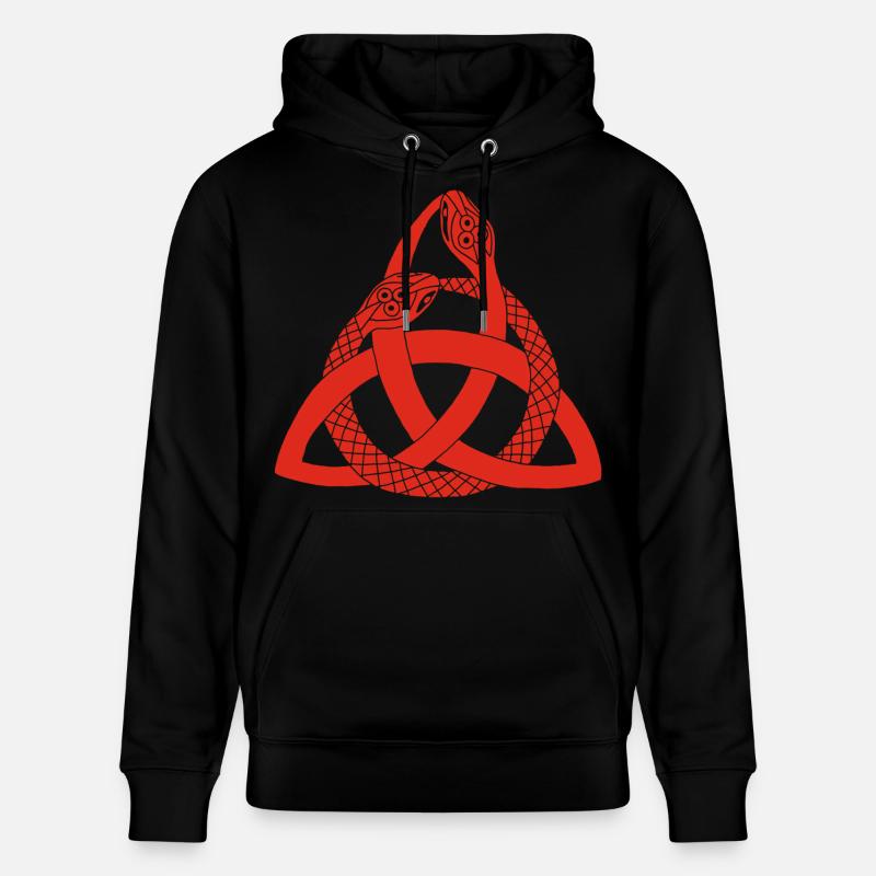 Serpents rouges et symbole celte - Sweat à capuche bio CRUISER Stanley/Stella Unisexe - noir