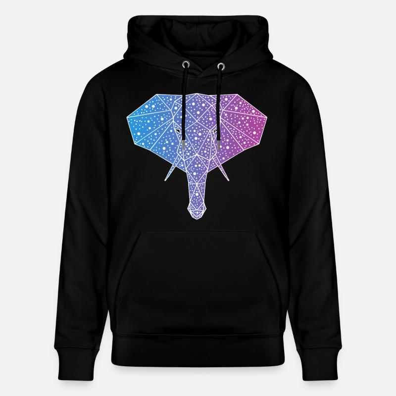 éléphant galactique - Sweat à capuche bio CRUISER Stanley/Stella Unisexe - noir