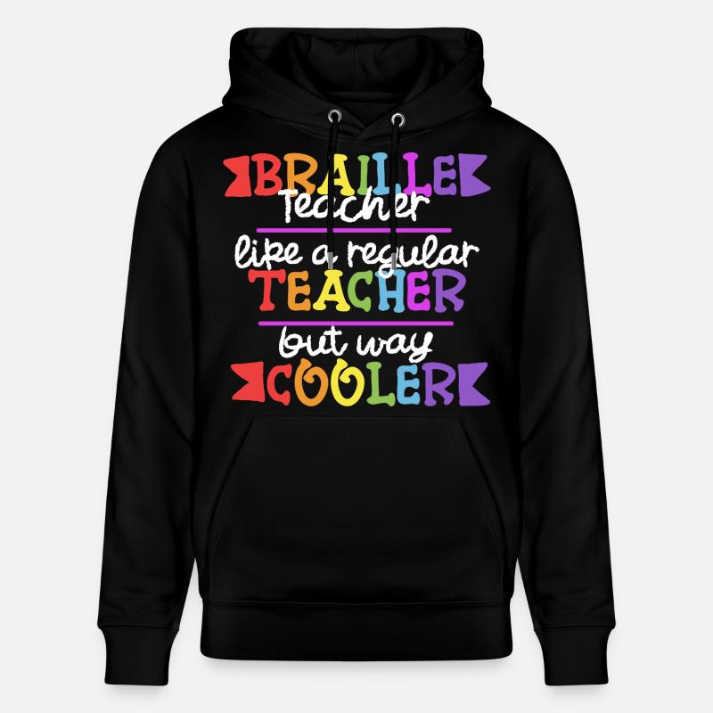 Professeur de Braille Braille Dotum - Sweat à capuche bio CRUISER Stanley/Stella Unisexe - noir