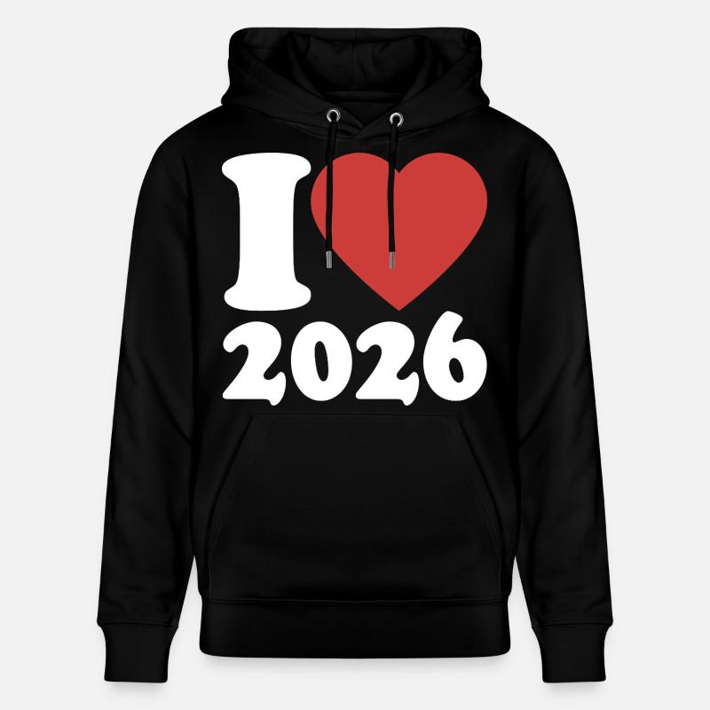 Bonne Année | J’adore 2026 - Sweat à capuche bio CRUISER Stanley/Stella Unisexe - noir