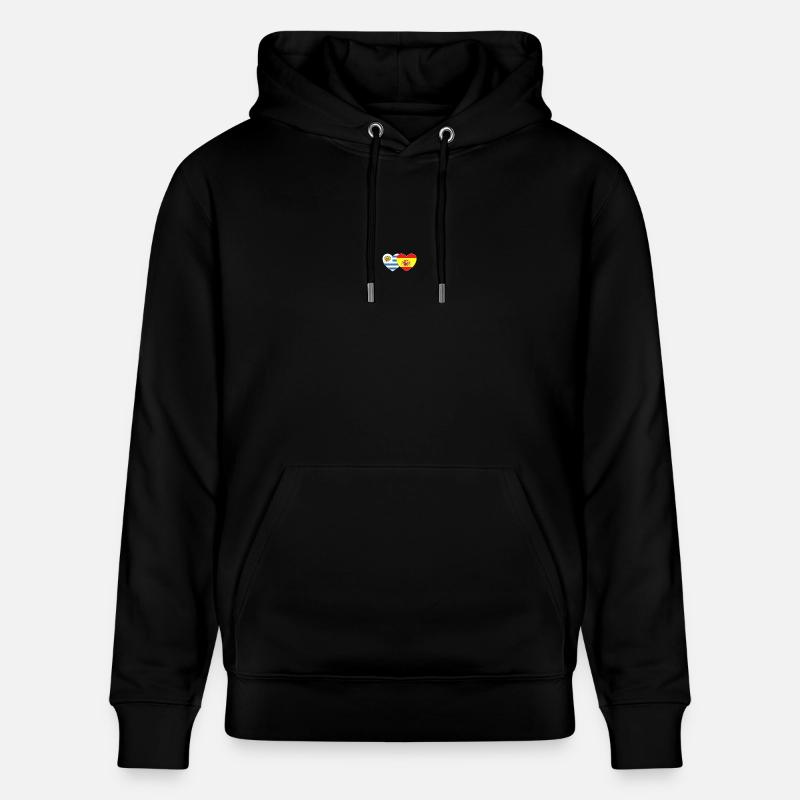 Uruguay Espagne Flag Heart - Sweat à capuche bio CRUISER Stanley/Stella Unisexe - noir