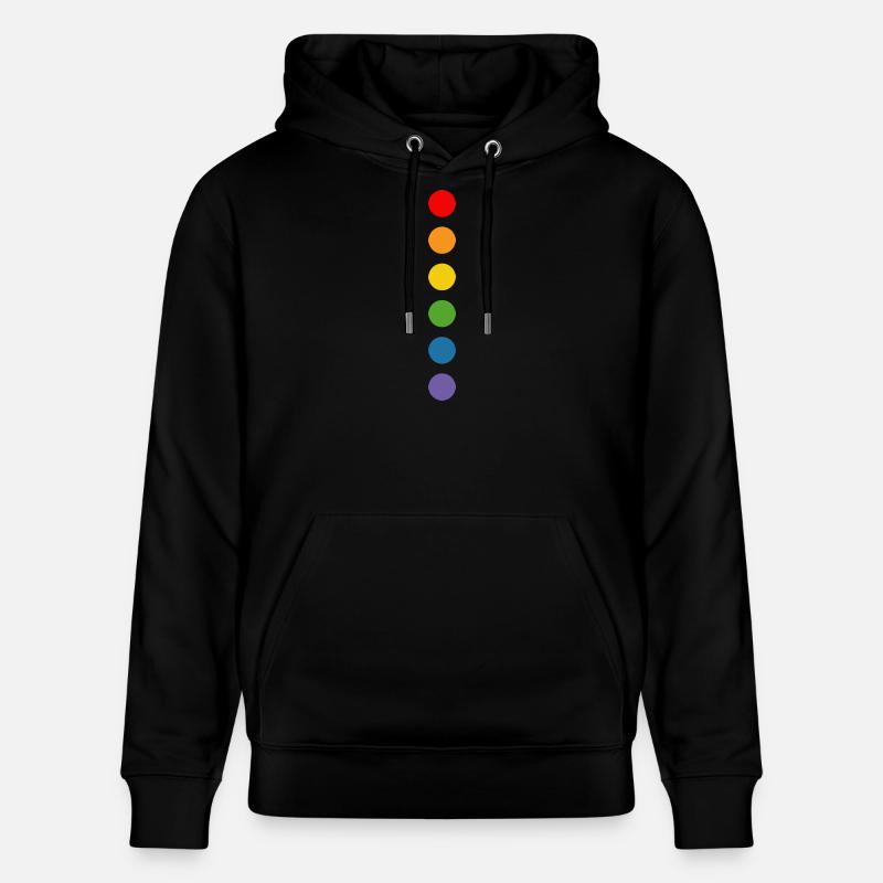 Rondes arc-en-ciel - Sweat à capuche bio CRUISER Stanley/Stella Unisexe - noir
