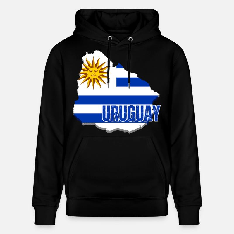 Drapeau de l’Uruguay, fierté uruguayenne - Sweat à capuche bio CRUISER Stanley/Stella Unisexe - noir