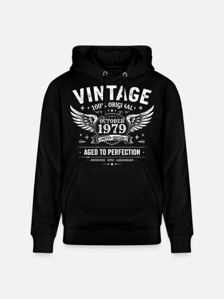 October 1979 | October 1979 Birthday Gift - Stanley/Stella CRUISER Unisex Organic Hoodie - black