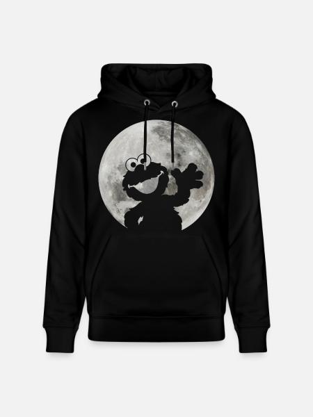 Sesamstraße Elmo Im Vollmond - Stanley/Stella Unisex Bio-Hoodie CRUISER  - Schwarz