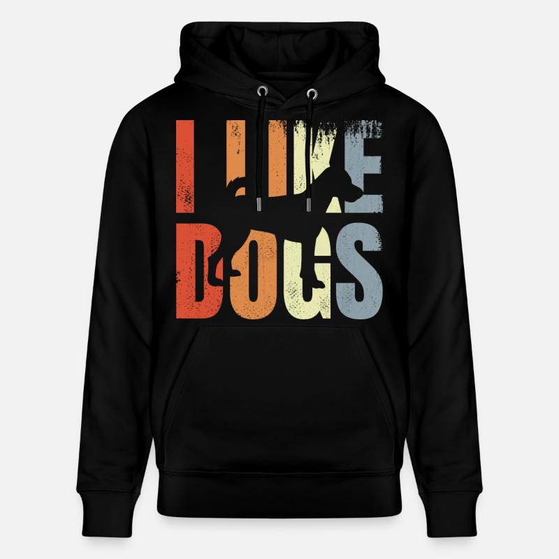J’aime les chiens - Sweat à capuche bio CRUISER Stanley/Stella Unisexe - noir