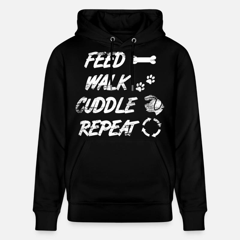 Feed Walk Cuddle Repeat - Sweat à capuche bio CRUISER Stanley/Stella Unisexe - noir