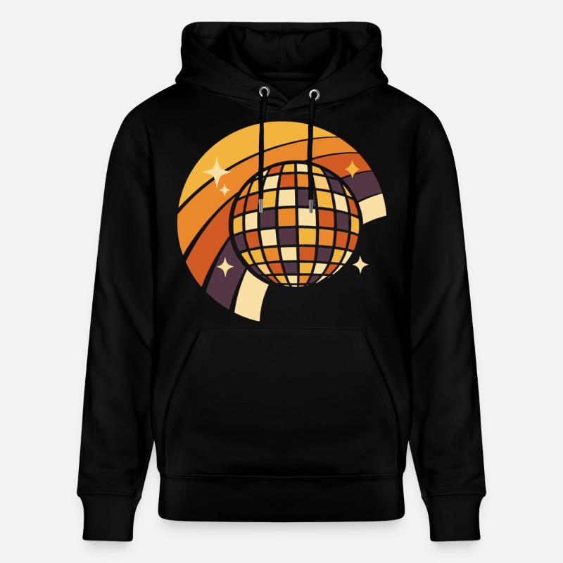 Discokugel Retro Party 80er Geschenk - Stanley/Stella Unisex Bio-Hoodie CRUISER  - Schwarz