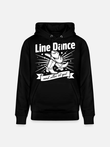 Line Dance Cowboy Boots - Stanley/Stella Unisex Bio-Hoodie CRUISER  - Schwarz
