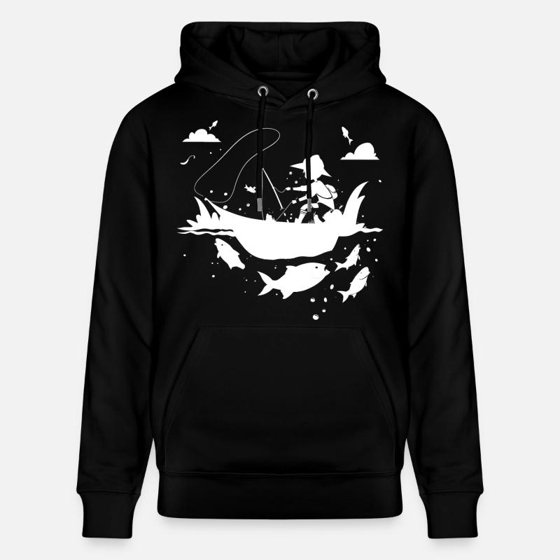 Look de bande dessinée de pêche - Sweat à capuche bio CRUISER Stanley/Stella Unisexe - noir
