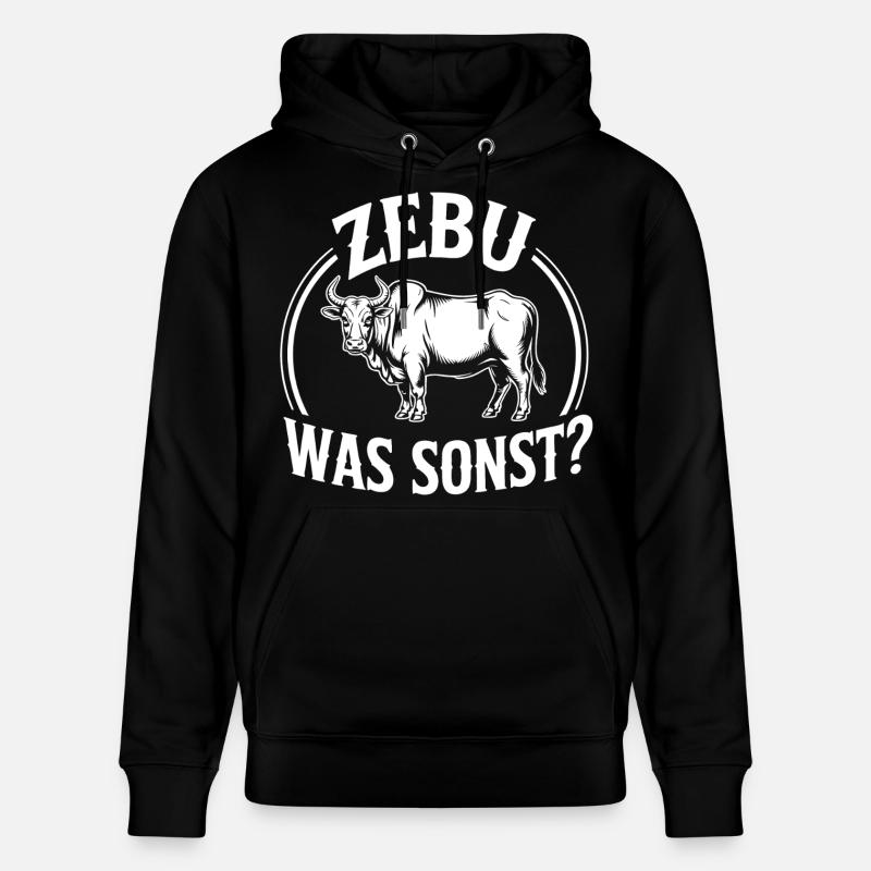 Zebu What Else Logo rétro - Sweat à capuche bio CRUISER Stanley/Stella Unisexe - noir