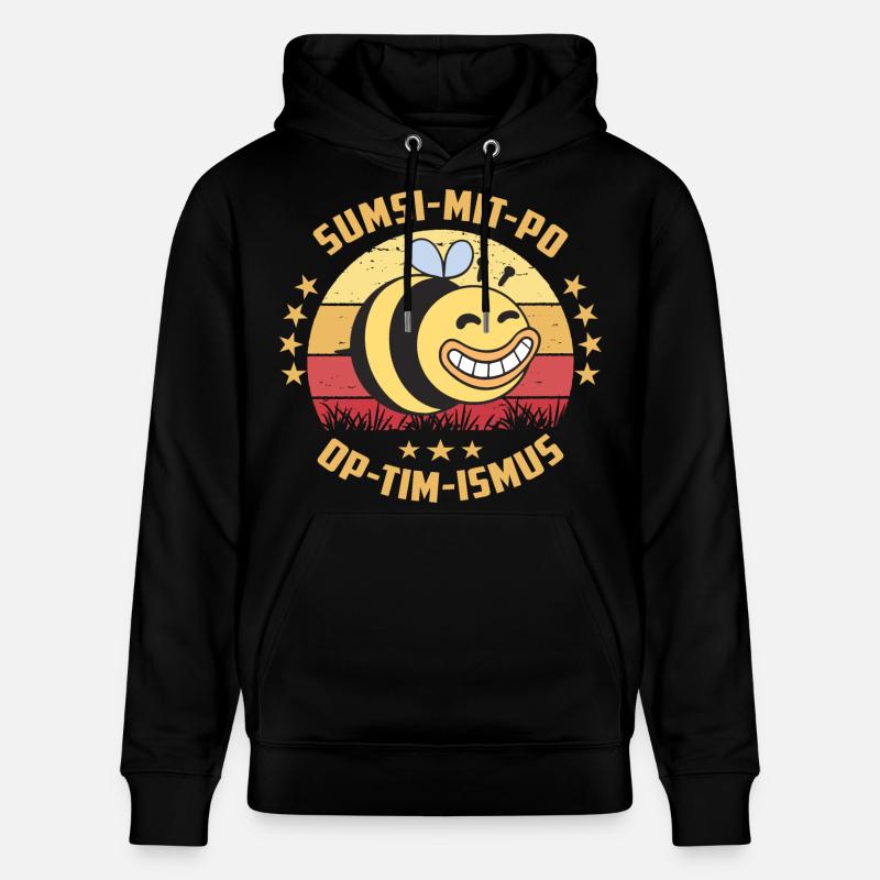 Optimismus oder Sumsi mit Po - Stanley/Stella Unisex Bio-Hoodie CRUISER - Schwarz