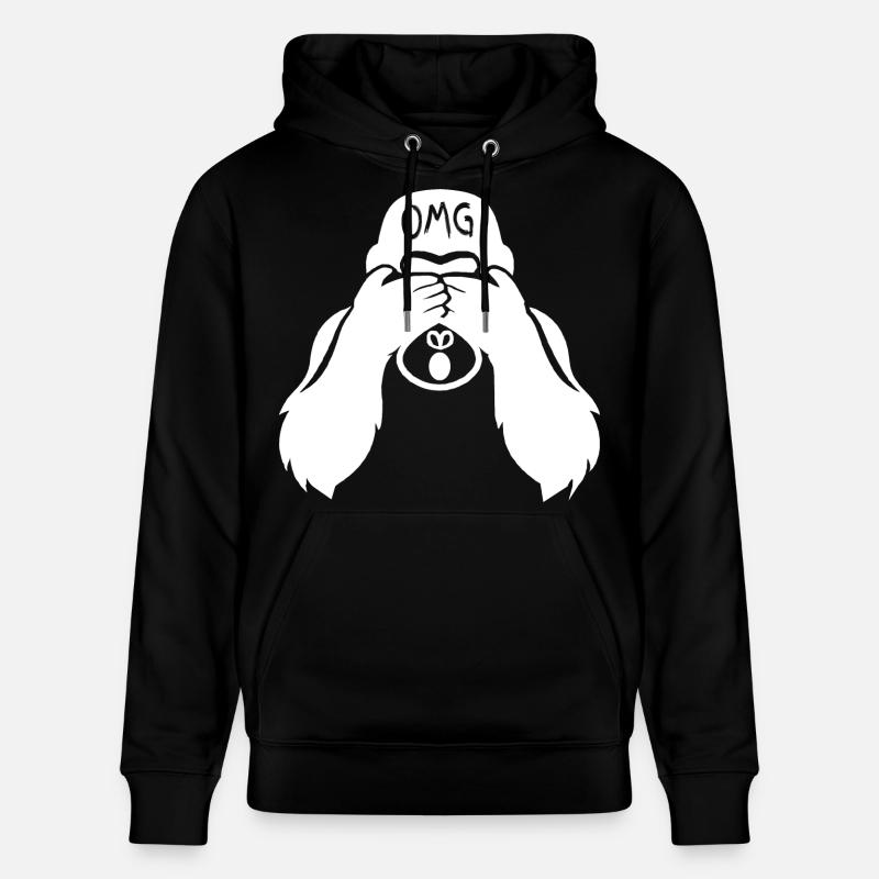 Witziger Gorilla OMG Affe - Stanley/Stella Unisex Bio-Hoodie CRUISER  - Schwarz
