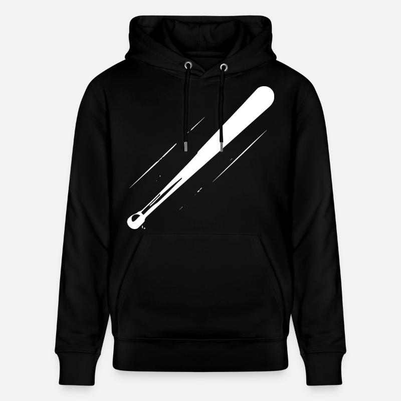 Dessin de batte de baseball - Sweat à capuche bio CRUISER Stanley/Stella Unisexe - noir