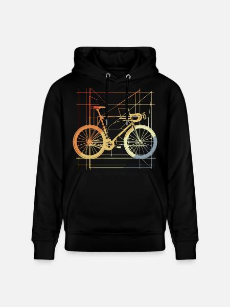 Bicycle Drawing Retro - Stanley/Stella CRUISER Unisex Organic Hoodie - black
