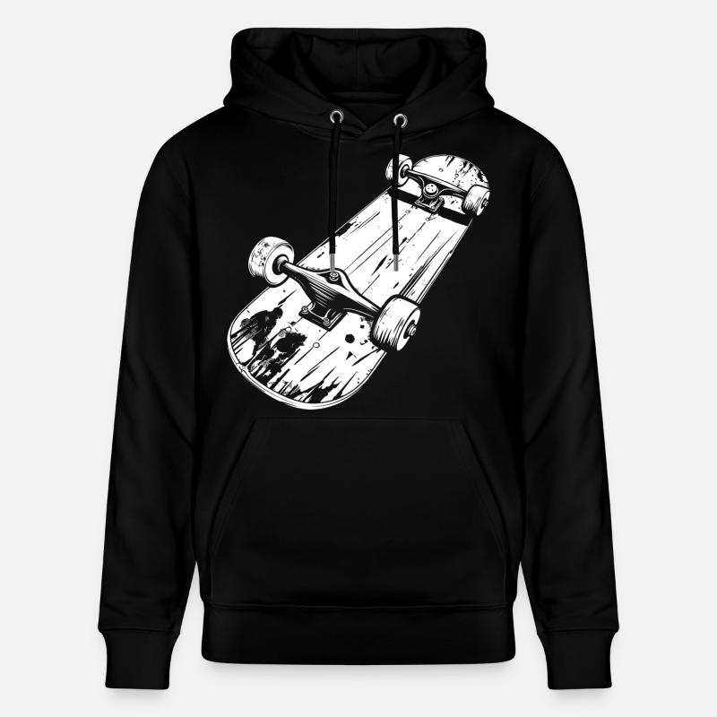 Dessin de planche à roulettes - Sweat à capuche bio CRUISER Stanley/Stella Unisexe - noir