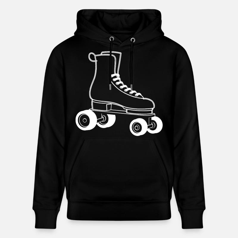 Dessin de patins à roulettes - Sweat à capuche bio CRUISER Stanley/Stella Unisexe - noir