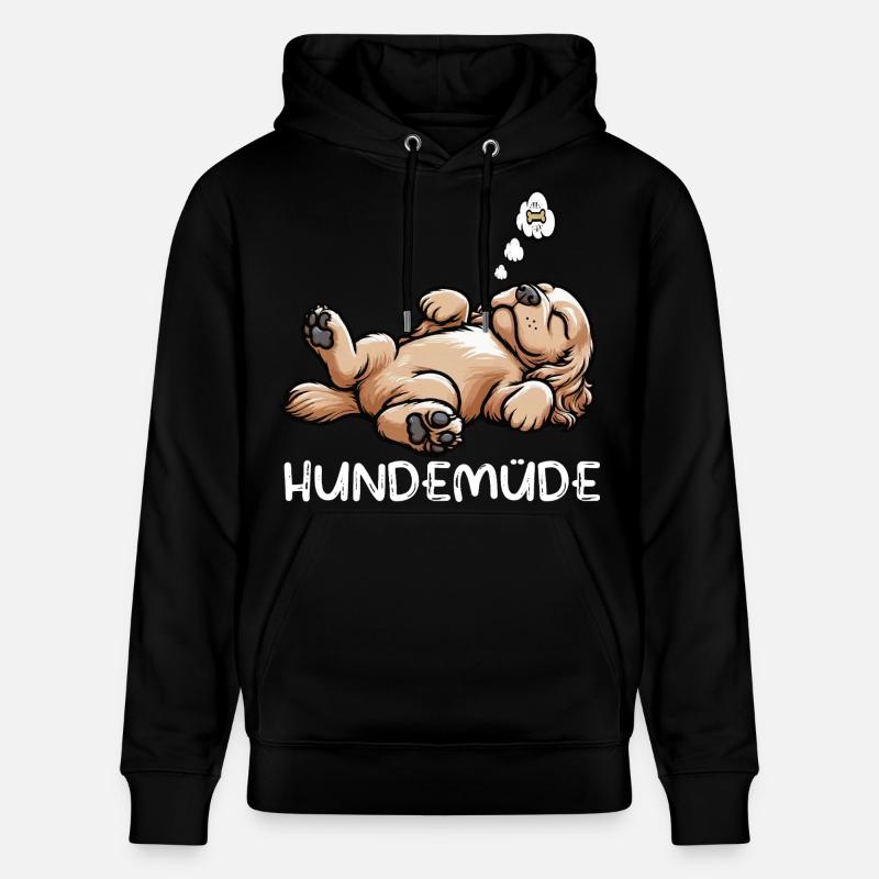 Hundemüde Cocker Spaniel Cockerhund Cockerbesitzer - Stanley/Stella Unisex Bio-Hoodie CRUISER  - Schwarz