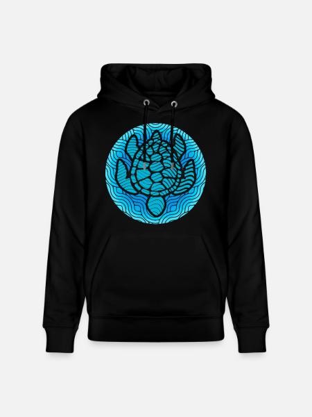Turtle - Stanley/Stella CRUISER Unisex Organic Hoodie - black