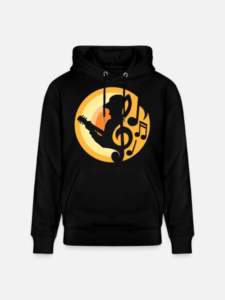 Guitar Player - Stanley/Stella CRUISER Unisex Organic Hoodie - black