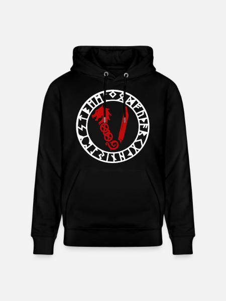 Symbol Der Wikinger - Stanley/Stella Unisex Bio-Hoodie CRUISER - Schwarz