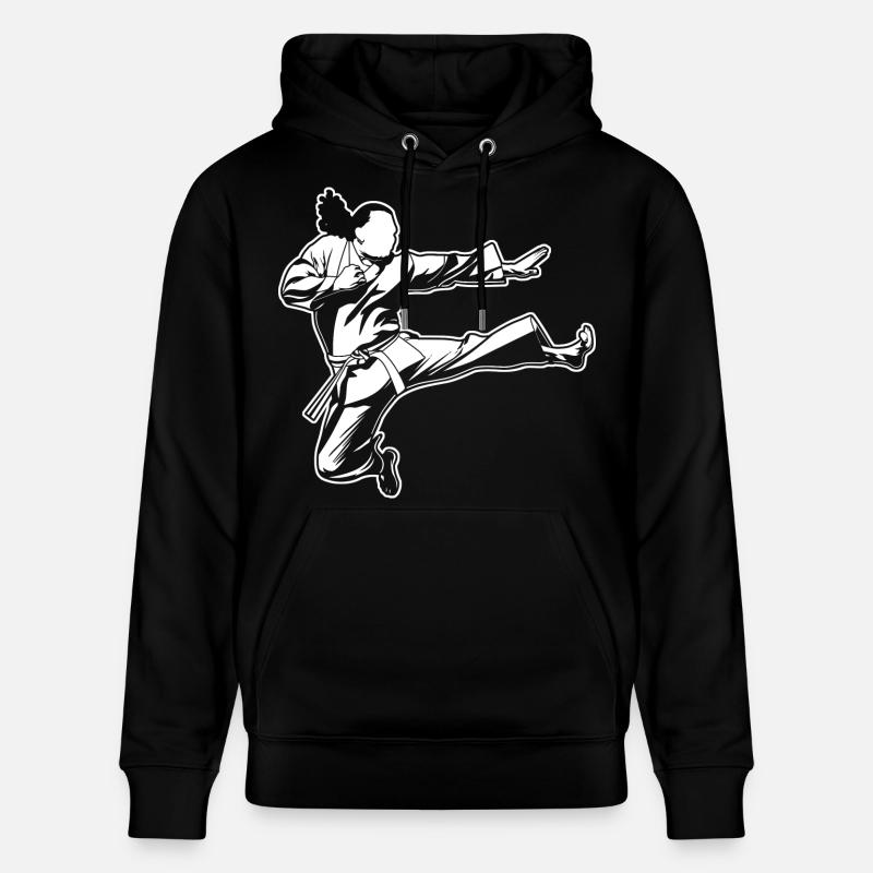 Karaté - Sweat à capuche bio CRUISER Stanley/Stella Unisexe - noir