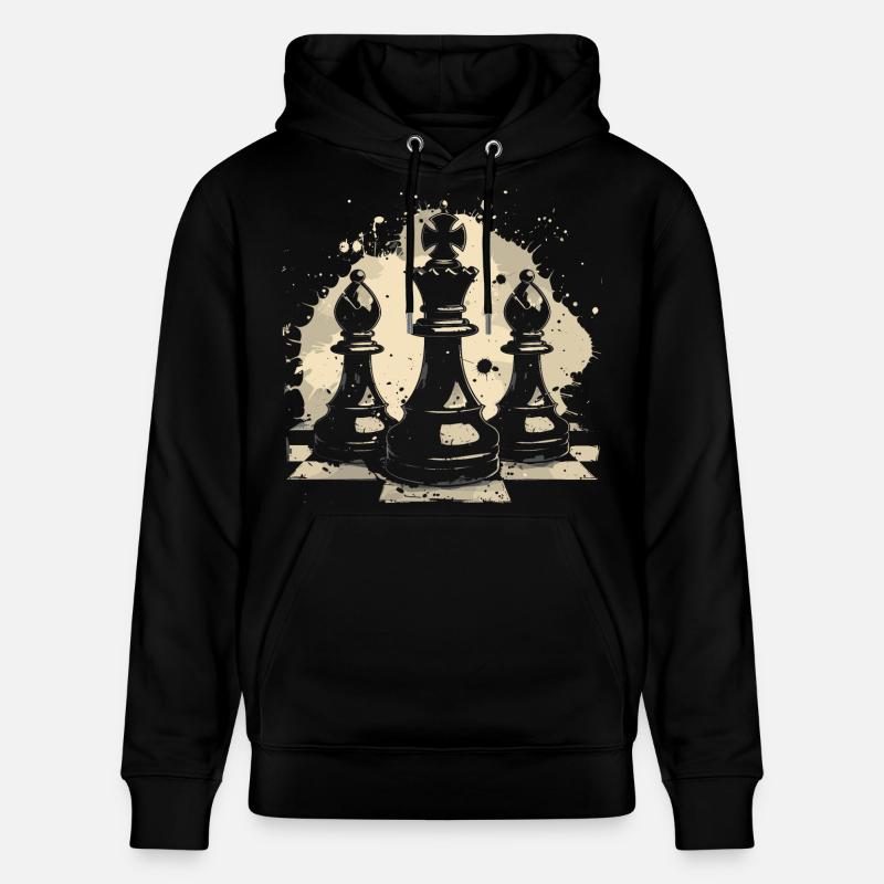 Graffiti d’échecs - Sweat à capuche bio CRUISER Stanley/Stella Unisexe - noir