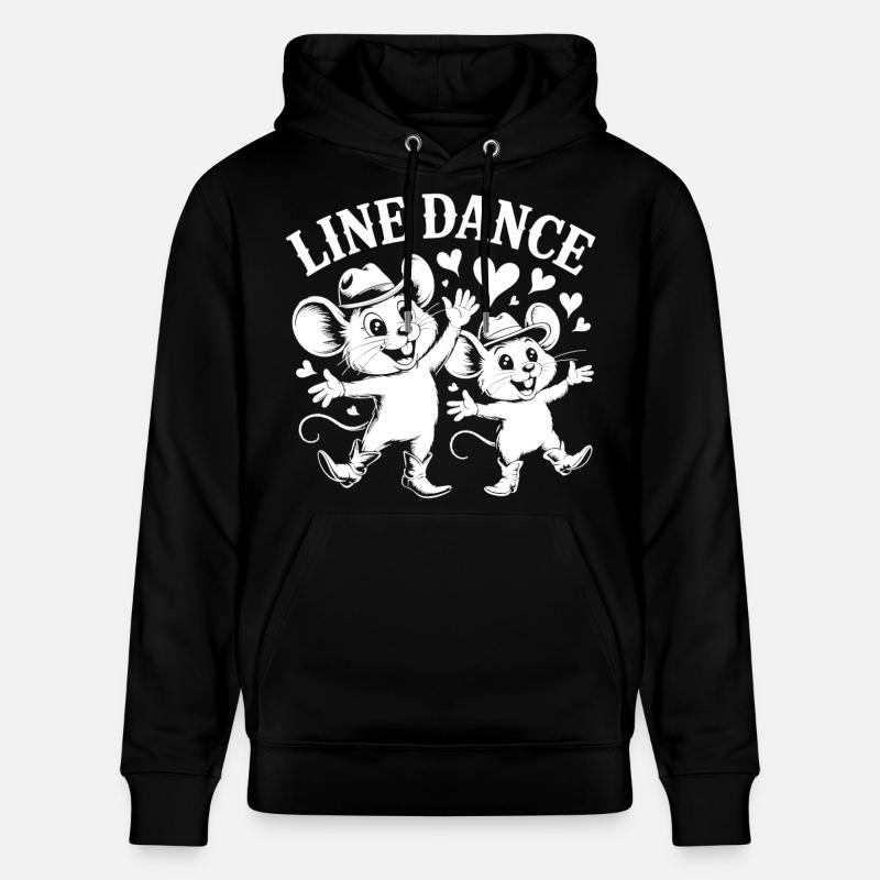 Line Dance Mäuse - Stanley/Stella Unisex Bio-Hoodie CRUISER  - Schwarz