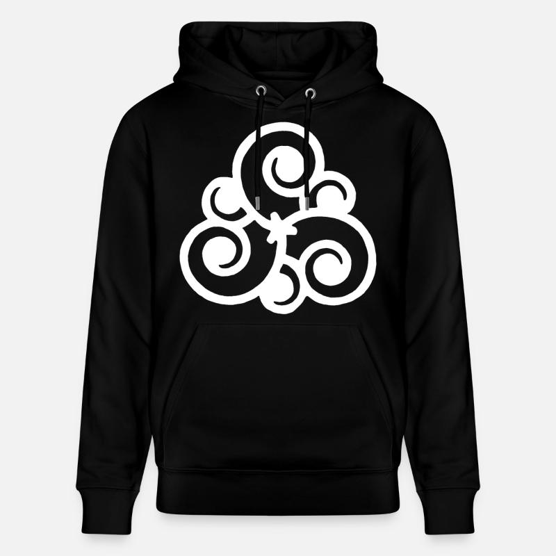 Fleur blanche et nature - Sweat à capuche bio CRUISER Stanley/Stella Unisexe - noir