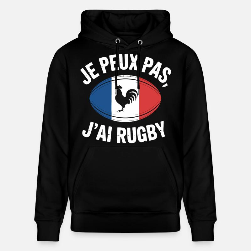 Je Peux Pas J'ai Rugby - Sweat à capuche bio CRUISER Stanley/Stella Unisexe - noir