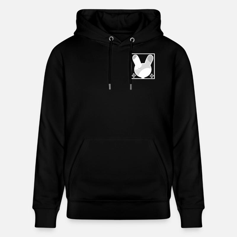 Patchwork Häschen Silhouette - Stanley/Stella Unisex Bio-Hoodie CRUISER  - Schwarz