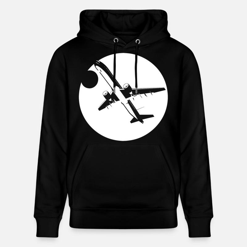 Dessin d’aviateur - Sweat à capuche bio CRUISER Stanley/Stella Unisexe - noir