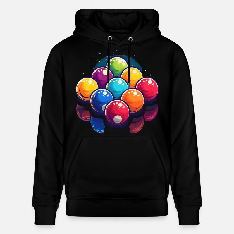 Boules de billard Graphique - Sweat à capuche bio CRUISER Stanley/Stella Unisexe - noir
